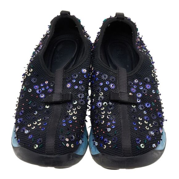 Dior Black Mesh Fusion Embellished Slip On Sneakers Size 36.5 - Picture 3 of 4